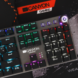 Tastatura gaming Canyon Nightfall, Control Knob, Mecanica